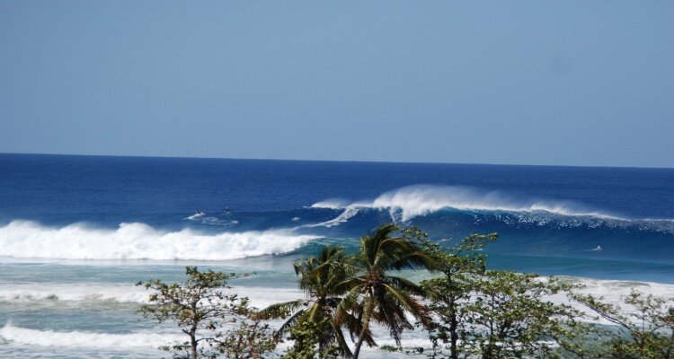 Las bellas e imponentes olas de Rincón, en Puerto Rico.